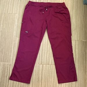 XLP ‘Wine’ Grey’s Anatomy Mia style Scrub Pants 4277